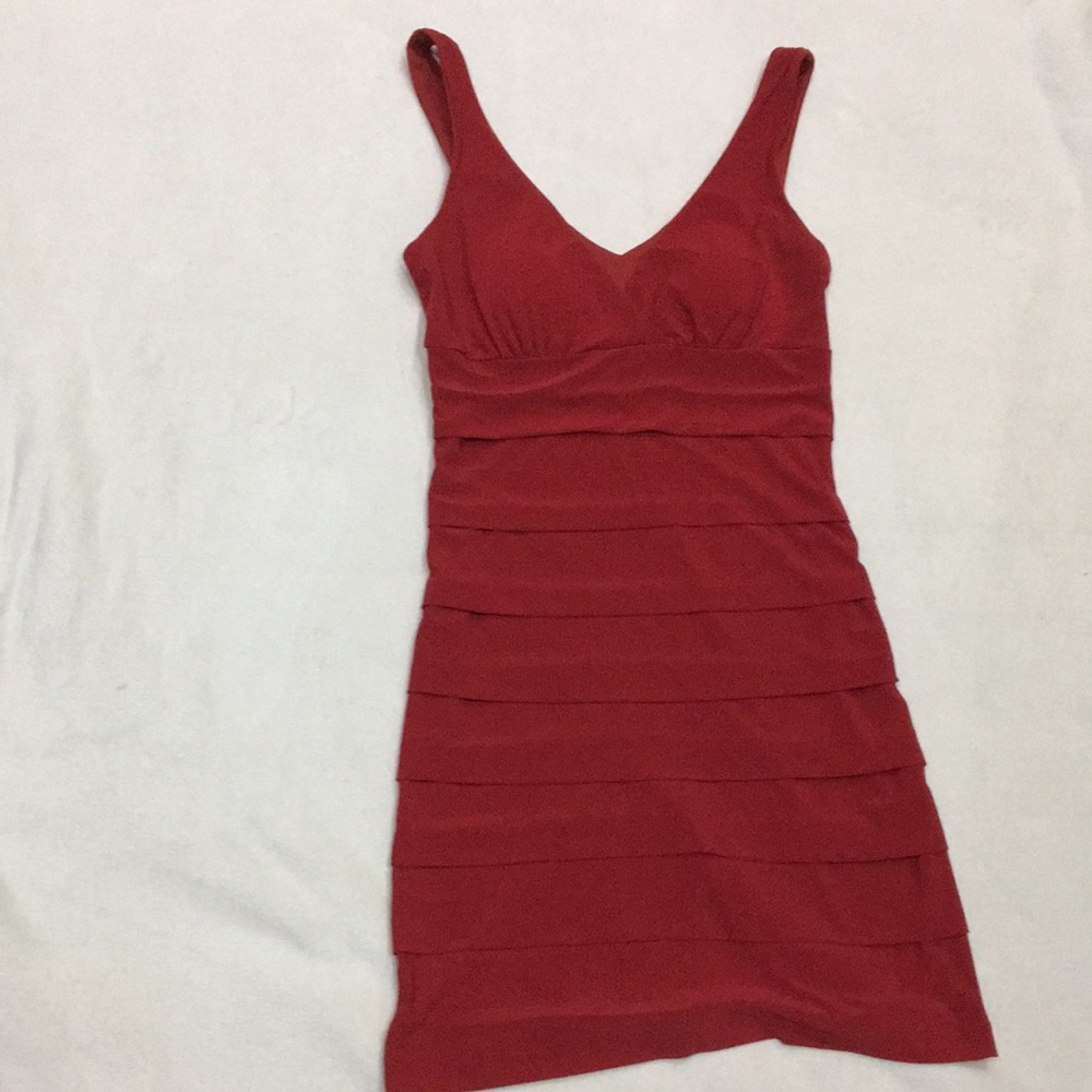 J. F. W Just For Wraps, red pleated dress,…